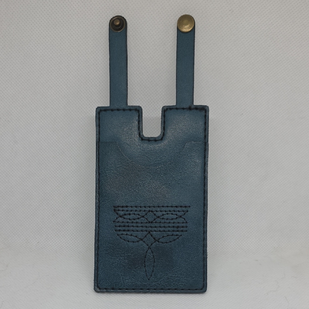 Blue Vegan Leather Boot Wallet